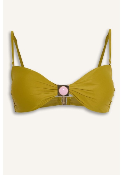 Defacto Lilyrose X Defacto Regular Fıt Bikini Üstü H8858ax26hskh229 Haki-kh229