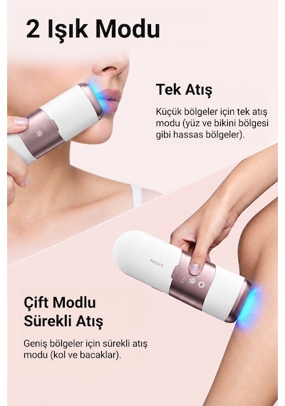 Airbot Aria Opal Ipl Tüy Alma Cihazı - Buz Soğutmalı Lazer Epilasyon Cihazı- Şampanya Altını