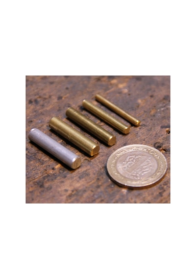 Perçin Bıçak Sapı Perçini Sarı Pirinç 6mm X 2.5cm. 10ad Sarı