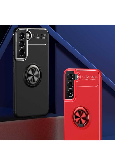 Samsung Uyumlu Galaxy S22 Plus Kılıf Yüzüklü Magnetli Ravel Case Kapak