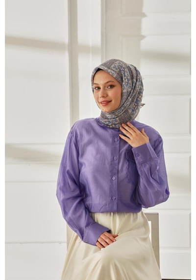 Silk Home Soft Eşarp 73093-31 Gümüş, Mavi, Yavruağzı, Gri