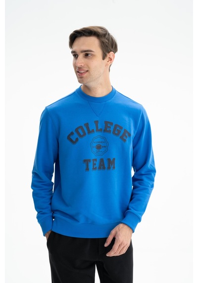 AR-MA Arma Erkek Yazı Baskılı Regular Fit Şardonsuz 3 İplik Bisiklet Yaka Sweatshirt 001
