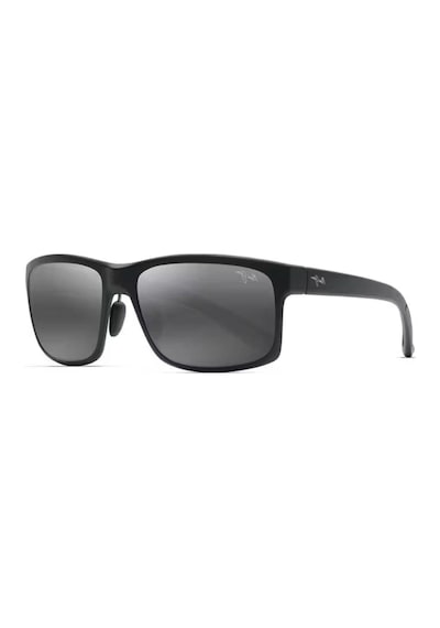 Maui Jim Mj0439s 001 2m 58 Polarize Erkek Dikdörtgen Siyah Kemik Güneş Gözlüğü Siyah