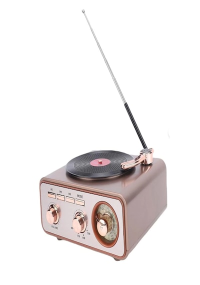 Hoparlör Radyo Plak Çalar Görünümlü Md-1217bt Bluetooth Nostaljik Tasarım Usb, Tf, Aux, Fm/am/sw