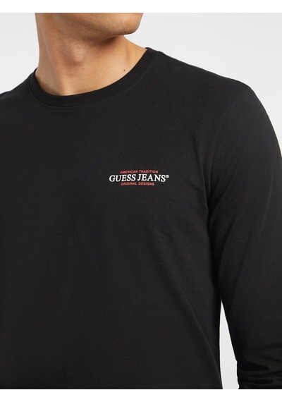 Jeans Siyah Erkek T-shirt M4yı54k8hm0jblk Gj Ls Cn Slım Amerı Siyah