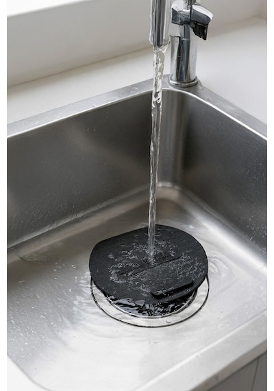 Siyah Kare Ve Siyah Evye Silikon Gider Kapağı 2'li Set Koku Önleyici Banyo Mutfak Gider Tıkacı