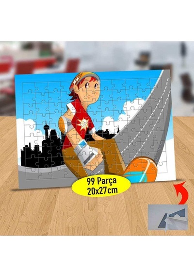 Kayak Pistinde Kayakçı Kız 99 Parça Puzzle Yapboz Tablo-72320