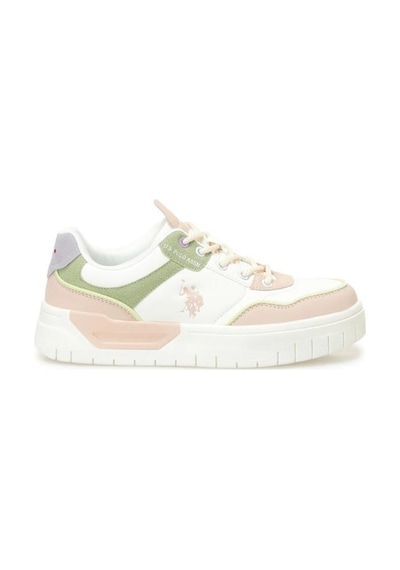 U.s. Polo Assn. Candy 5fx 101946942 Kadın Sneaker Ayakkabı Bej Beyaz Yeşil 36-40 Bej
