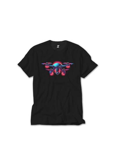 Drone Color Siyah Tişört Siyah