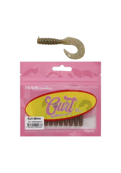 Hanfish Gurt 45 4.5cm Lrf Silikon Yem 10 Adet Agt108 Bloodworm