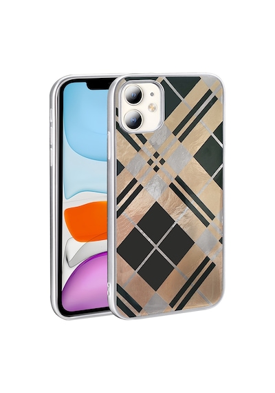 Kilifone - İphone 11 Uyumlu Kılıf Desenli Koruyucu Sert Mep Kapak - Geometrik - T36899