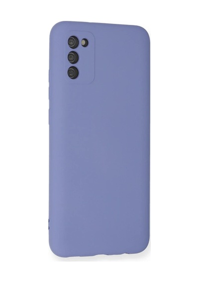 Samsung Uyumlu Galaxy A03s Kılıf Nano İçi Kadife Silikon - Lila 0.2M-Çok Renkli