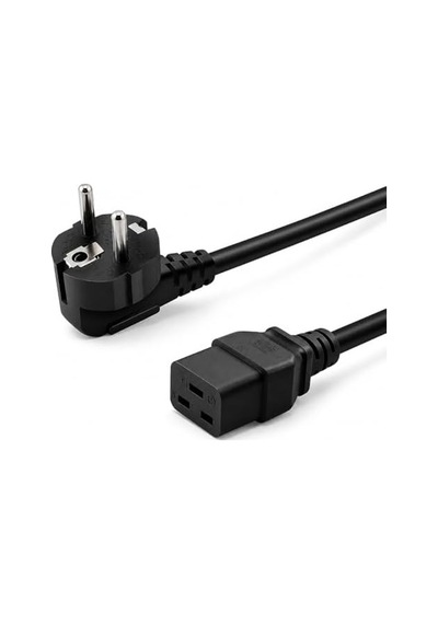 Px-srv5 5 Metre 3x1.5mm C19 Server Power Kablo, Full Bakır C19 Schuko Güç Kablosu, 16a 250v Sunucu Pdu Ups Veri Merkezi Güç Bağlantı Kablosu, Siyah