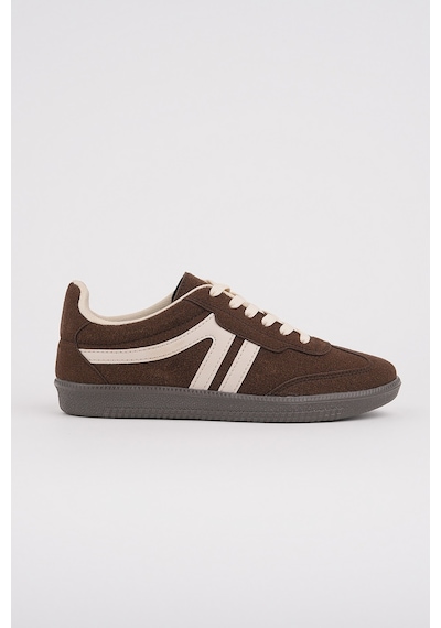 Muggo Garcia Garantili Unisex Ortopedik Günlük Bağcıklı Yürüyüş Koşu Sneaker Spor Ayakkabı Kahverengi