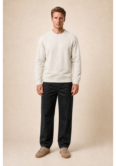 Redline Lines Regular Fit Kışlık Sweatshirt Taş