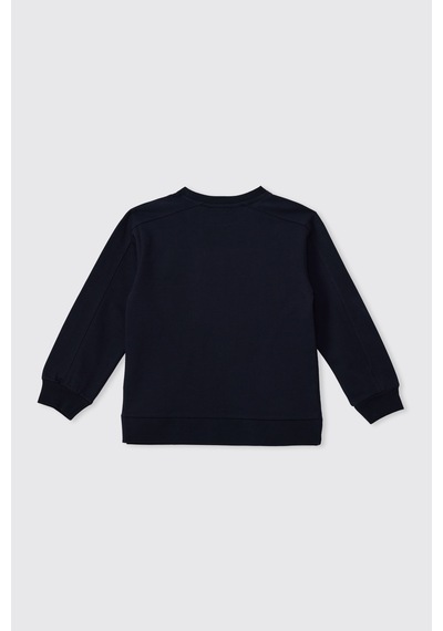 Panço Erkek Çocuk Bisiklet Yakalı Lacivert Sweatshirt 2621bk08018