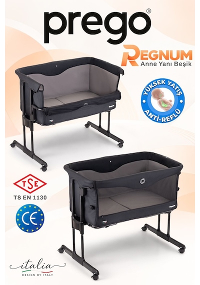 Prego Regnum Anne Yanı Beşik Siyah 4095