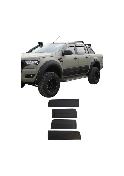 Ford Ranger T6 T7 T8 2012-2022 Kapı Kaplama Seti Yan Kapı Koruma Mat Siyah