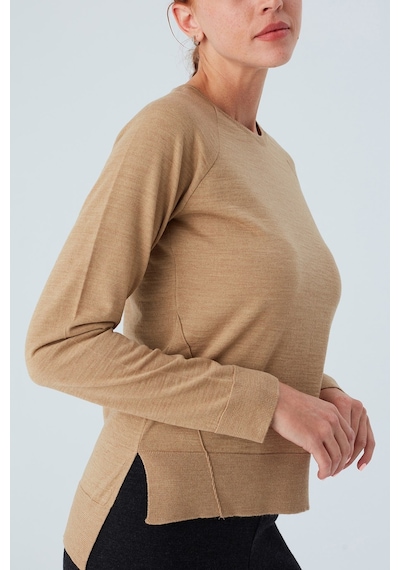 Peraluna Vanessa Pullover Merino Yünlü Yanları Yırtmaçlı Ince Kadın Triko Kazak Camel Melanj-camel Camel Peraluna Vanessa Pullover Merino Yünlü Yanları Yırtmaçlı Ince Kadın Triko Kazak Camel Melanj-camel Camel