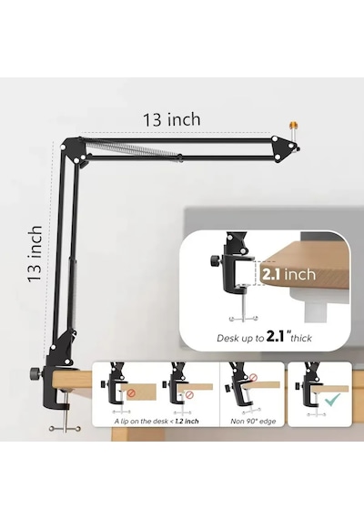 Fifine Cs1 Masaüstü Mikrofon Pantografı, Siyah 277003866