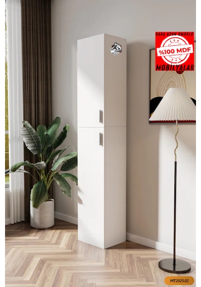 Tamamı Mdf Modern 2 Kapaklı Içi Raflı Çok Amaçlı Dolap