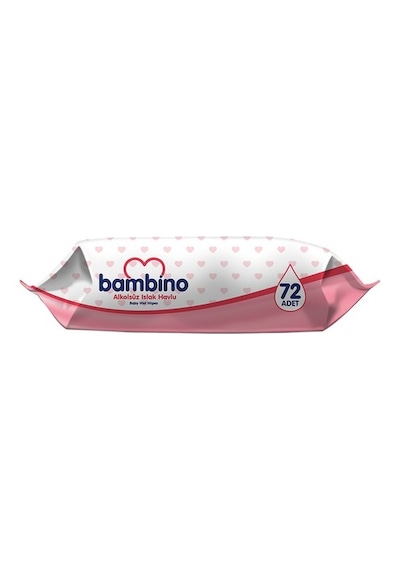 Bambino Alkolsüz Islak Havlu 72'Li Pembe