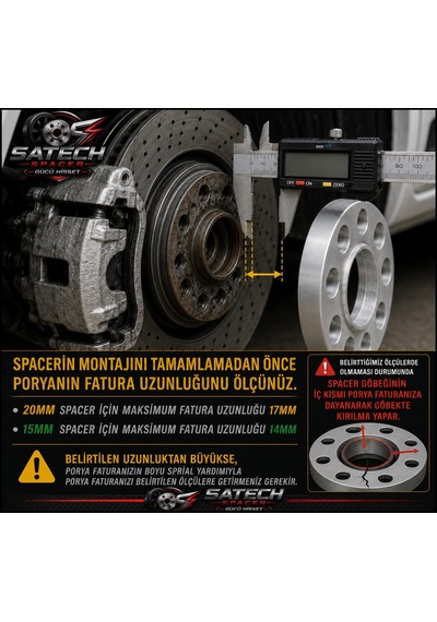 5x112 66.6 Mercedes A160 20mm Spacer Set 2 Adet