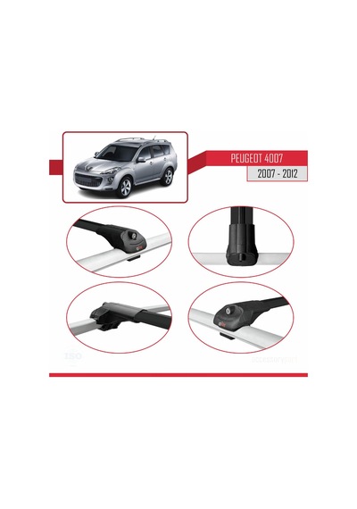 Peugeot 4007 2007-2012 Arası İle Uyumlu Ace-1 Ara Atkı Tavan Barı