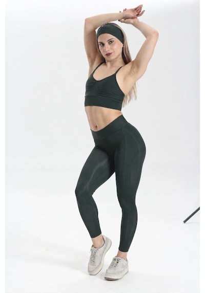 Pose I Down Onyx Kadın Spor Tayt - Haki