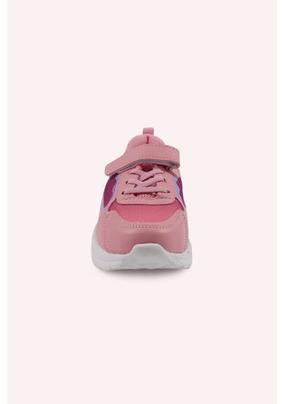 Panço Kız Çocuk Cırt Cırtlı Pembe Spor Ayakkabı 2412GK10004
