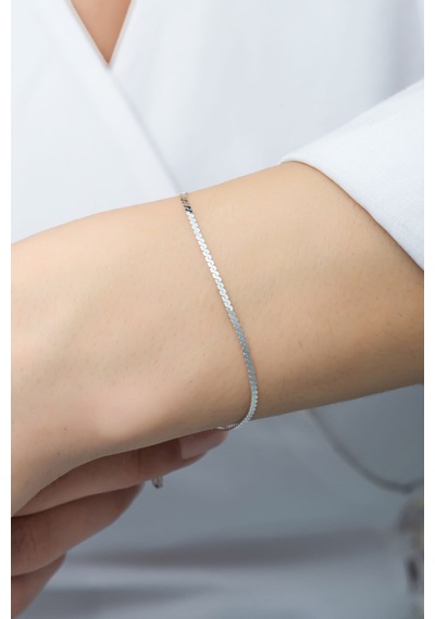 Azuris Silver Azuris Silver 925k Gümüş Sepantin Zincir Bileklik Gümüş
