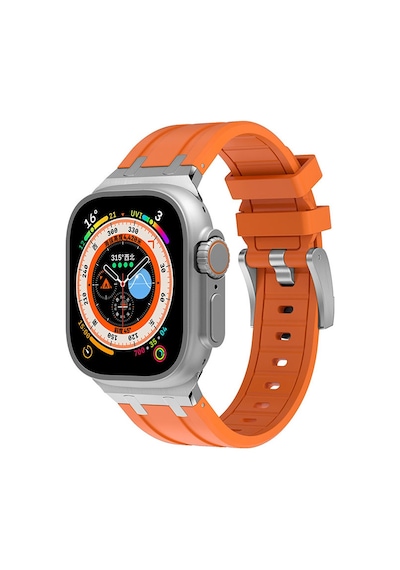 Mobilefix Watch Ultra 49mm Uyumlu Krd-89 Uyumlu Kordon-turuncu