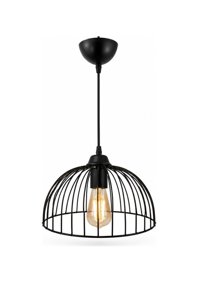 Kafes Siyah Sarkıt Avize Modern Retro Endüstriyel Tekli Metal Avize