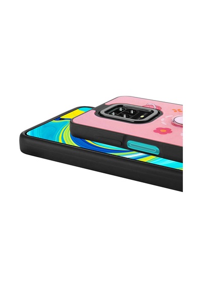 Xiaomi Redmi Note 9 Pro Kılıf Parlayan Kabartmalı İkonik Figürlü Zore Amas Silikon Kapak Siyah