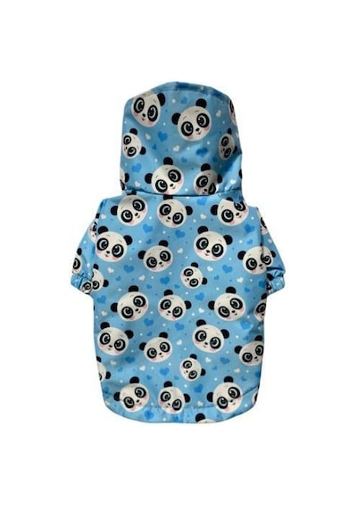 Gedyco Blue Panda Polarlı Küçük Irk Köpek Yağmurluğu