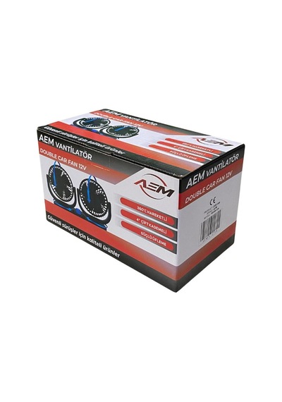 12v Vantilatör 4 '' Çakmak Fişli Torpido Üstü Çift Devre 360 Ayarlanabilir 255 110 140 Mm