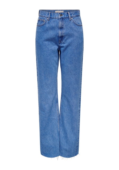 Only 15336776 Onlrıley Ex Hw Rw Str Dot006 Dnm Kadın Jean Pantolon Special Bright Blue Denim