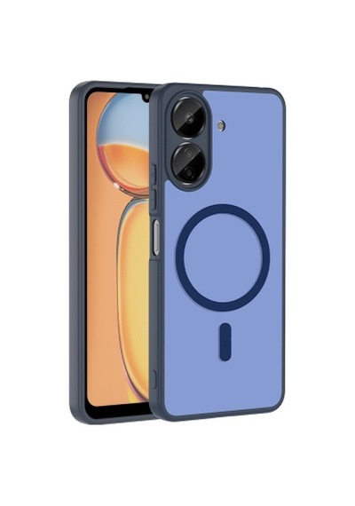 Xiaomi Poco C65 Kılıf M-safe Şarj Özellikli Zore Babet Kapak Xiaomi Poco C65, Cep Telefonu Kılıfları Zore - Lacivert