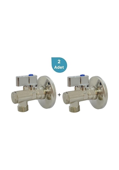 Eca 1/2" Filtreli Ara Musluk Krom Volanlı - 2 Adet Rozet Dahil 602111048-2