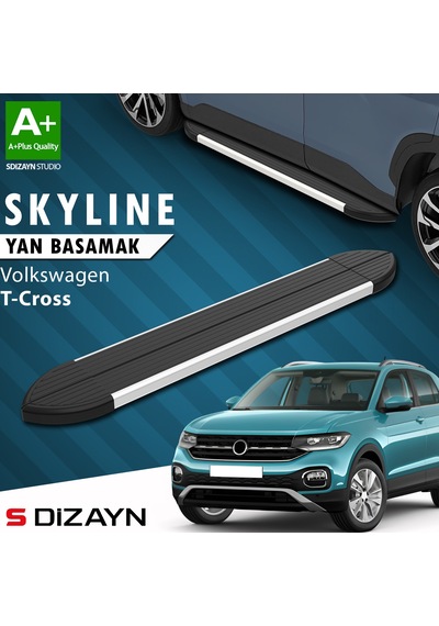 S-dizayn Vw T-cross Skyline Aluminyum Yan Basamak 173 Cm 2019-2023 A+ Kalite