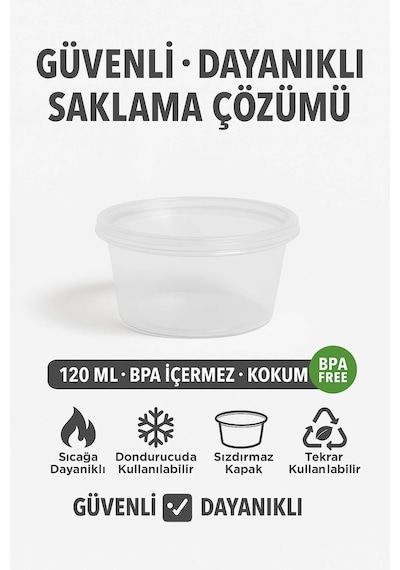 50'li Pkt 120 Ml Şeffaf Sosluk Diğer