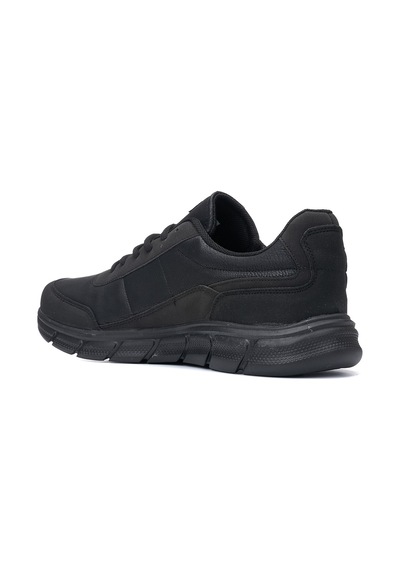 Günlük Erkek Yetişkin Sneaker Spor Ayakkabı Bağcıklı Büyük Numara Rahat Esnek 050c Siyah