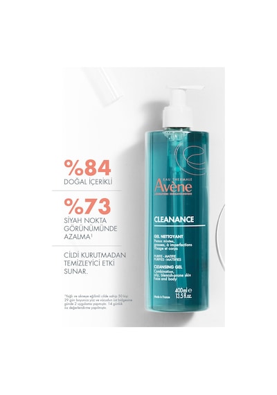 Avene Cleanance Yağlı Ve Akneye Eğilimli Ciltler İçin Matlaştırıcı Etkili Temizleme Jeli 400 ML