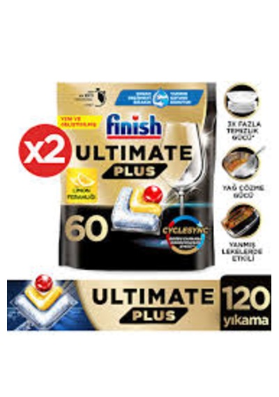 Şeylişeyler - Finish Ultimate Plus Bulaşık Makinesi Tableti 60'lı 2 Paket