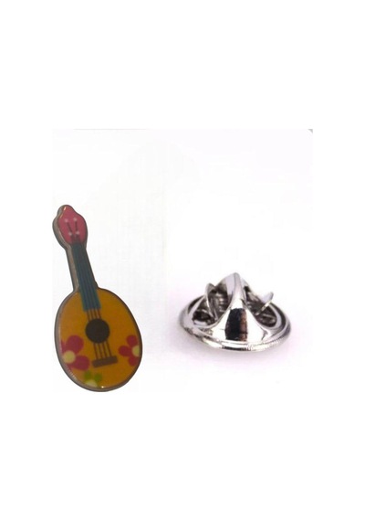 Herşey Nota Mandolin Yaka İğnesi Rozet Çok Renkli