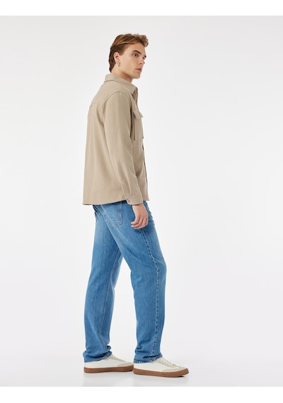Koton Pamuklu Normal Bel Cep Detaylı Vintage Straight Fit Jean Pantolon Orta İndigo 6wam40091nd İndigo Koton Pamuklu Normal Bel Cep Detaylı Vintage Straight Fit Jean Pantolon Orta İndigo 6wam40091nd İndigo