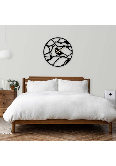 Kuş Metal Duvar Saati 5019