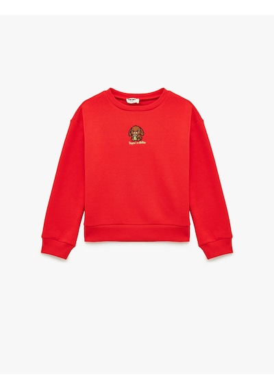 Koton Uzun Kollu Bisiklet Yaka Nakış Detaylı Şardonlu Sweatshirt Kırmızı 6wkg10618ak Kırmızı Koton Uzun Kollu Bisiklet Yaka Nakış Detaylı Şardonlu Sweatshirt Kırmızı 6wkg10618ak Kırmızı