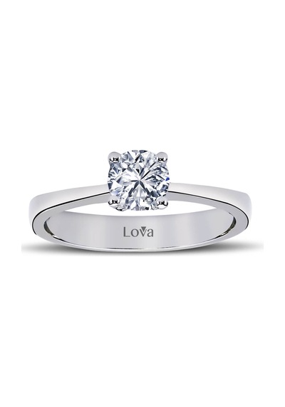 Lova E Renk 0,48 Karat Pırlanta Tektaş Yüzük - Hrd - 1060036