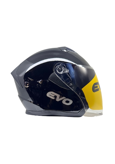 Kask Evo Marka Çenesiz Yarım Kask Sİyah